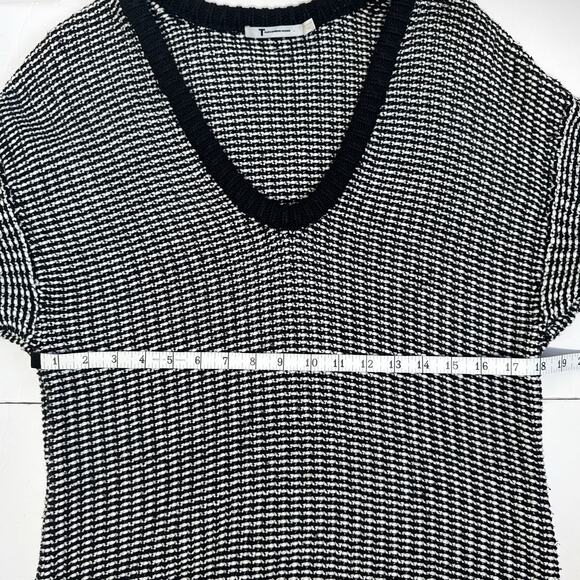 T by Alexander Wang Checkered Float V Neck Dolman Angora blend Sweater - Picture 7 of 8